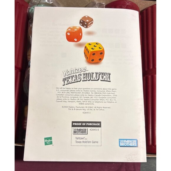 Yahtzee Texas Hold Em Classic Dice Game Complete Set With Guide Never Played - Picture 7 of 9